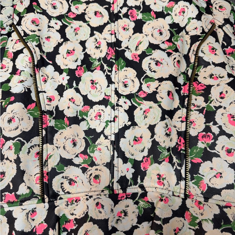 Vintage Y2K Juicy Couture “Covent Garden” Edgy Floral Leather Jacket - Picture 14 of 16